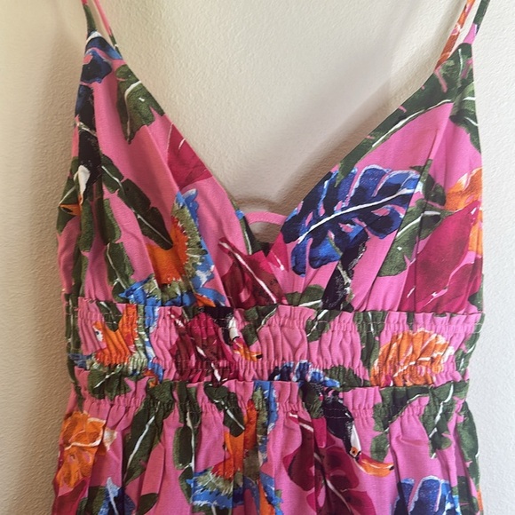 By The River Tropical Print Dress With Toucan Print Throughout Womens Size M - Picture 4 of 14